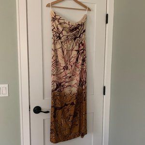 Strapless Floral Dress